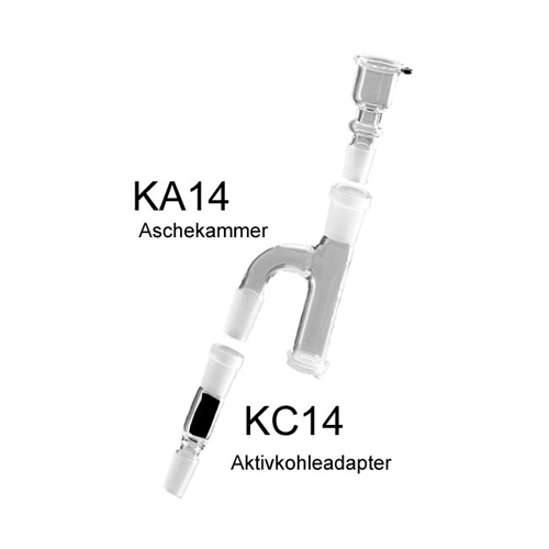 [KC14] GLAS-Aktivkohleadapter, 14.5er Schliffe