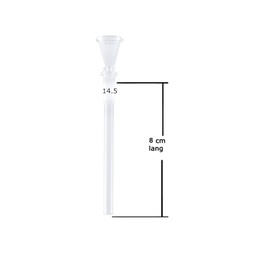 [ES80T] GLASS Downstem 8cm, 14.5 cm Funnel