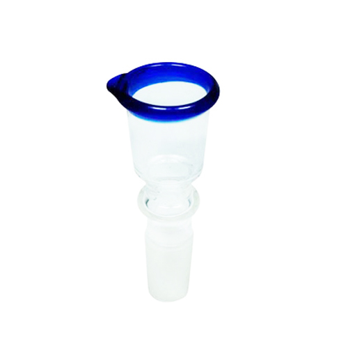 [EK4KB] GLASS Plug Head, 14.5 mm Cylinder, Small, Blue Rim