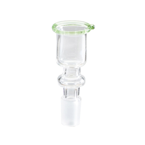 [EK4KG] GLASS Plug-in Head, 14.5 cm Cylinder, Small, Green Rim