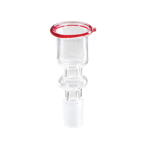 [EK4KR] GLAS-Steckkopf-14.5er-Zylinder-klein-roter Rand