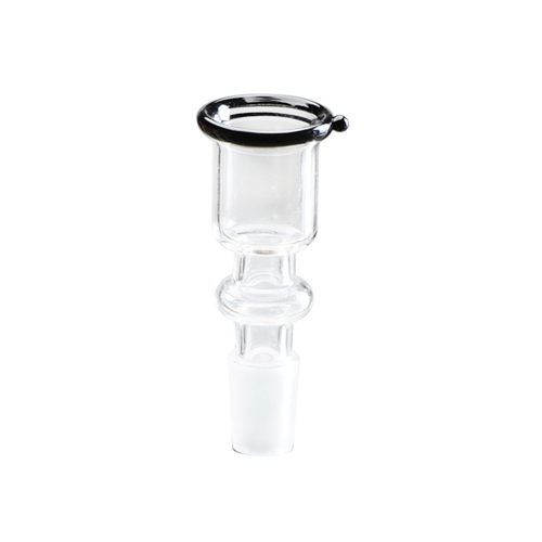 [EK4KS] GLAS-Steckkopf-14.5er-Zylinder-klein-schwar. Rand