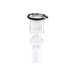 [EK4KS] GLAS-Steckkopf-14.5er-Zylinder-klein-schwar. Rand