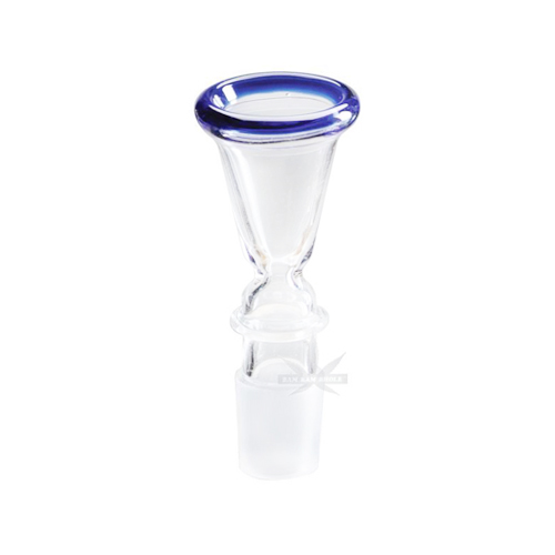 [EK18TB] GLASS Plug-in Head, 18.8 mm Funnel, Large, Blue Rim
