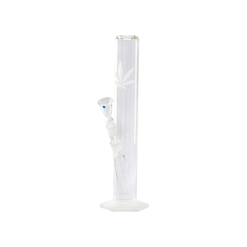 [GW51AS] GLASS Bong-18.8-39cm, Sandblasted Leaf