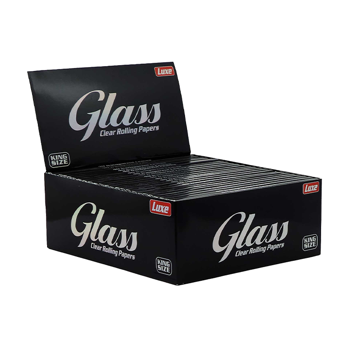 Glass Clear KS Rolling Papers, 24 Packs/box