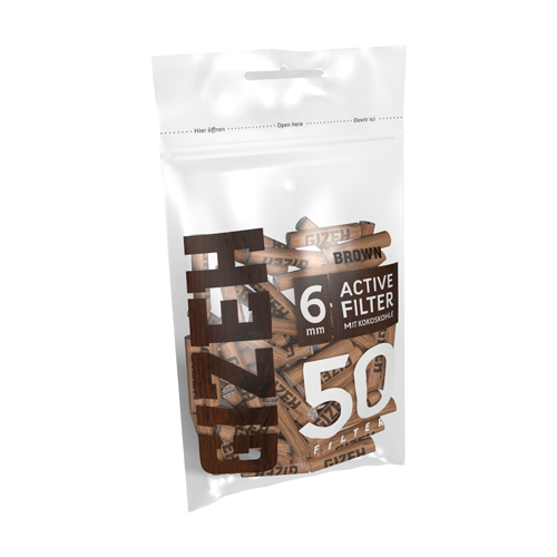 [ZU4BROWN] Gizeh ACTIV Filter Slim 1x50, Brown, 6mmø