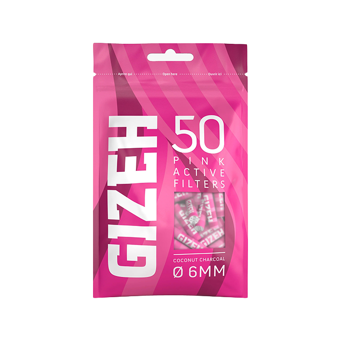 Gizeh ACTIV Filter Slim 1x50er, PINK, 6mmØ