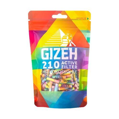 [ZU4S-210] Gizeh ACTIV Filter Slim 210, Rainbow, 6mmø
