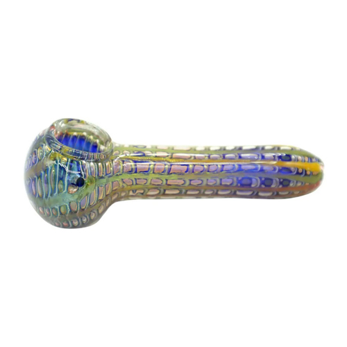 [SSC10015] Glass Hand Pipe, Glass Bubble Pipe With Gold Fuming