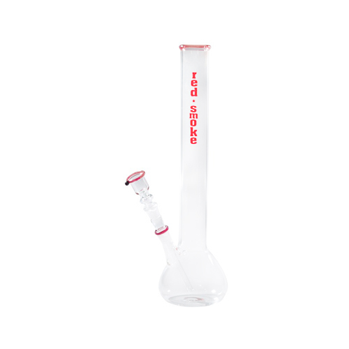 [GW53LBR] Glass Bong Red Smoke, 38 Cm, 42 mm Diameter, 14.5 mm Ground Joint