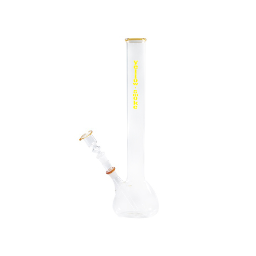 [GW53LBY] Glass Bong Yellow Smoke, 38 Cm, 42 mm Diameter, 14.5 mm Ground Joint