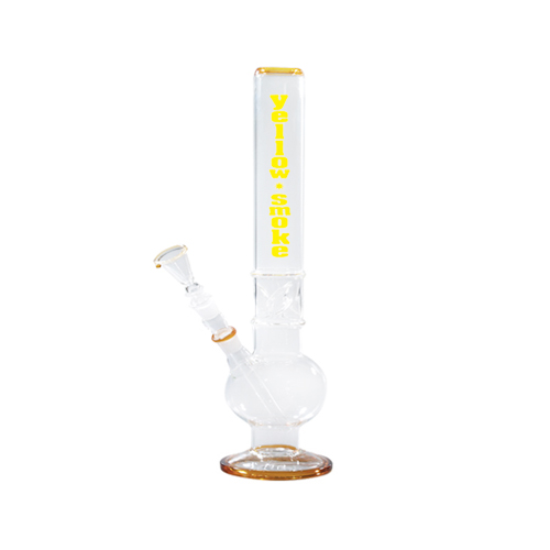 [GW38FBY] Yellow Smoke Glass Bongs, 50mm Ø, 44cm, Ice, 18.8mm