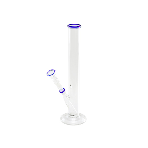 [GW44MB] Glass Bong With Blue Edges, 35 cm Height, 14.5 mm