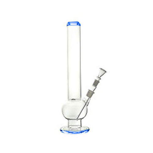 [SSC10177BL] Glasbong mit blauen Rändern, 39cm