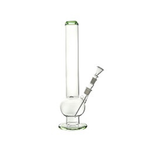 [SSC10177GR] Glasbong mit grünen Rändern, 39cm