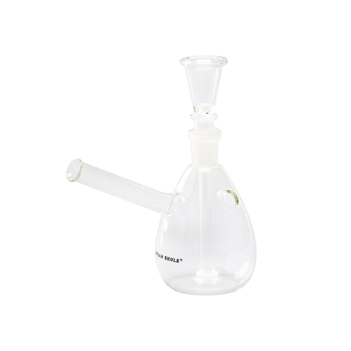 [GW6] Glass Bong, Teardrop Shape, 14 Cm, 14.5 mm Ground Joint