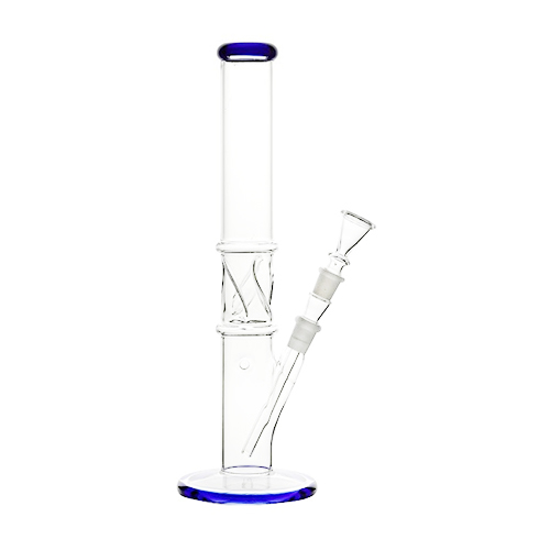 [SSC10168] Glasbong, Ice, farbige Ränder, 35cm