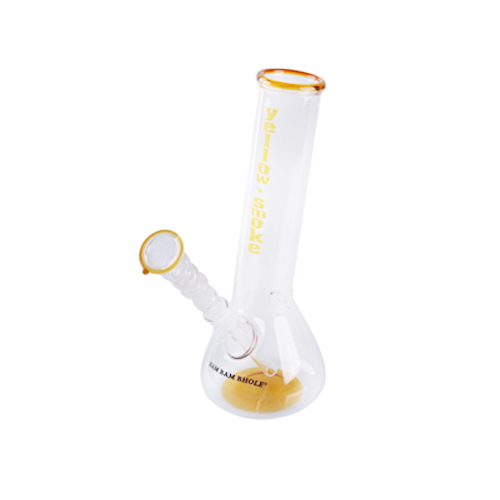 [GW1XLY] Glass Bong, 14.5 mm, 24 Cm, Yellow Smoke