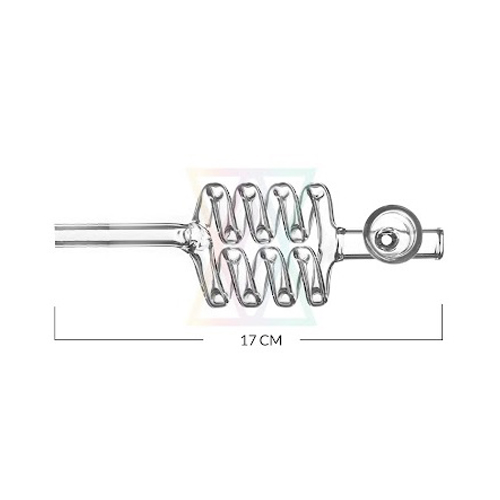 [SSC10100] Glass Pipe, Glass Double Spiral Pipe, 17cm