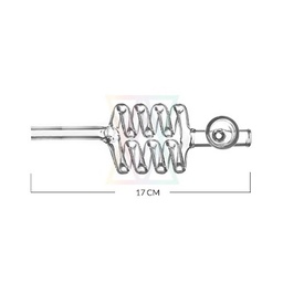 [SSC10100] Glaspfeife, Glas Double spiral Pipe, 17cm