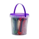 Glass Pipes, Hand Pipe Bucket, 3 Red/3 Green, 10 cm Each
