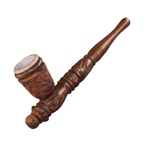 Holzpfeife, ca.17cm, Specksteineinsatz
