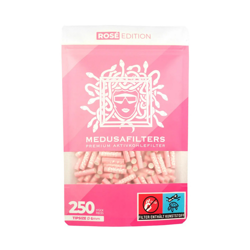 [ZUM250RO] MEDUSA Activated Carbon Filter 1 X 250, 6 mm Diameter ROSE