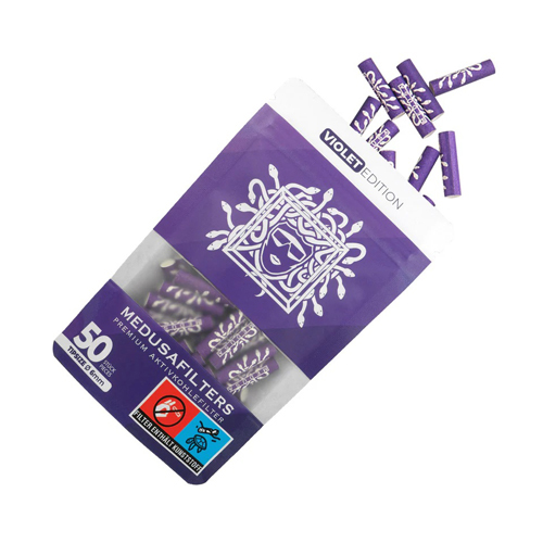 [ZUM2VIO] MEDUSA Aktivkohlefilter 1x50er, 6mmØ VIOLET