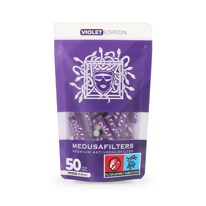 MEDUSA Aktivkohlefilter, 6 mm Ø, 50 Stück, Violet
