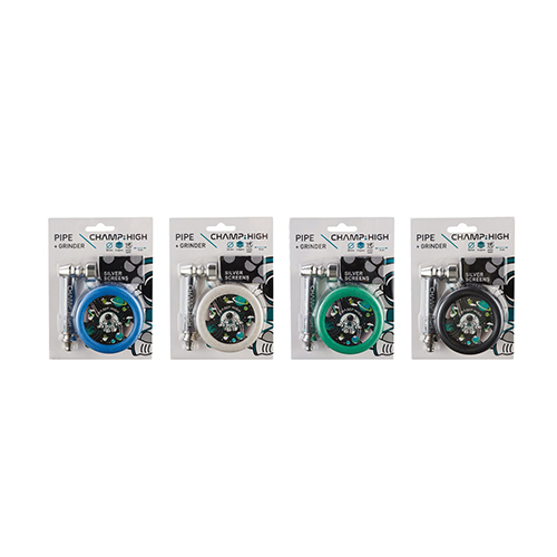 [MP30] Metall Pfeife 8 cm lang + Maxi Grinder + Siebe