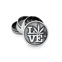 Metall Grinder, 420 LOVE, 50mmØ, 4-teilig, Sieb