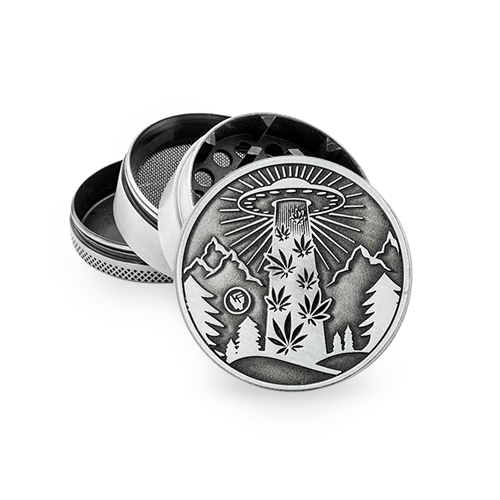 [WNC54UFO] Metall Grinder, 420 UFO, 50mmØ, 4-teilig, Sieb