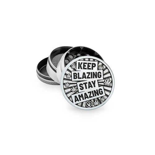 [WNC54KB] Metall Grinder, KEEP BLAZING 50mmØ, 4-teilig, Sieb