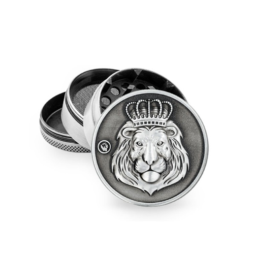 [WNC54RAS] Metall Grinder, RASTA LION, 50mmØ, 4-teilig, Sieb