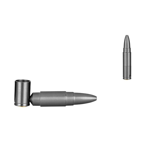 [PIPE59] Metallpfeife anthrazit matt, Patronenförmig