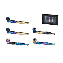 [PIPE21] Metallpfeifen, 10er Display, Multicolor, 11,5cm