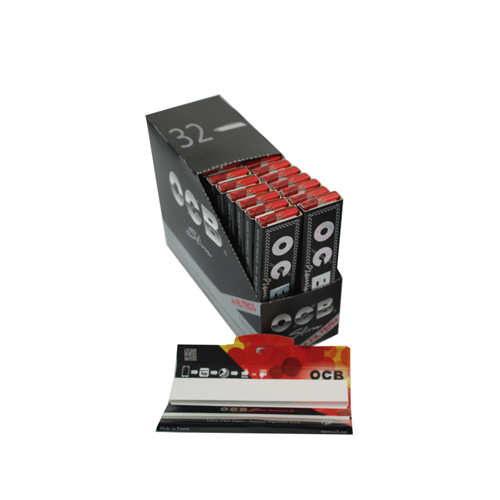 OCB Premium KS Slim schwarz mit Tips, VE32