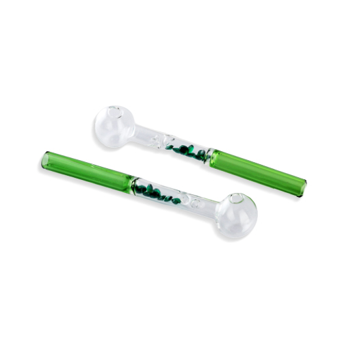 Oil Pfeife with Crystals Green, 15cm