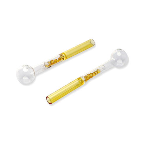[SSC10221YL] Oil Pfeife with Crystals Yellow, 15cm