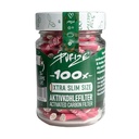 PURIZE Aktivkohlefilter 1x100, Pink im Glas, 5,9mm
