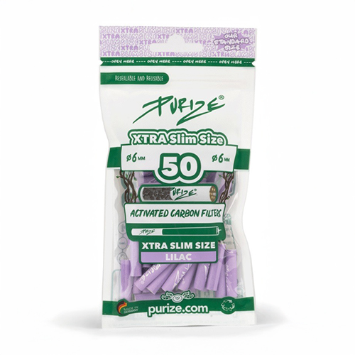 [ZU9SX50LIL] PURIZE Activated Carbon Filter PURPLE 1x50, 5.9mmø XTRA