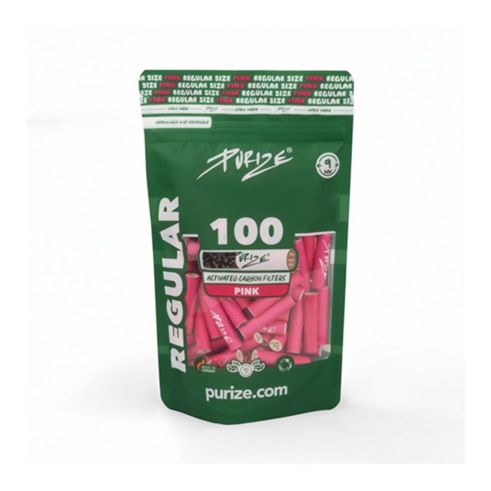 PURIZE Aktivkohlefilter, Standard, 9 mm Ø, VE 100, Rosa