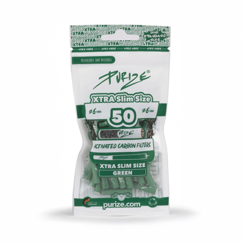 [ZU9SX50G] PURIZE Activated Carbon Filters Green 1x50, 5.9mmø, XTRA