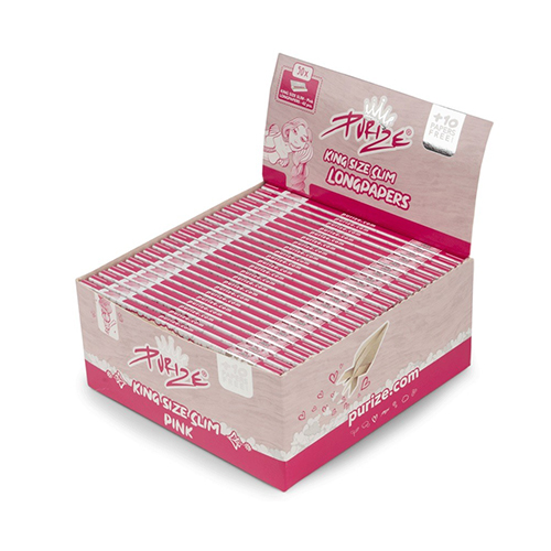 [ZI9PINK50] PURIZE KS Slim Papers PINK, VE50