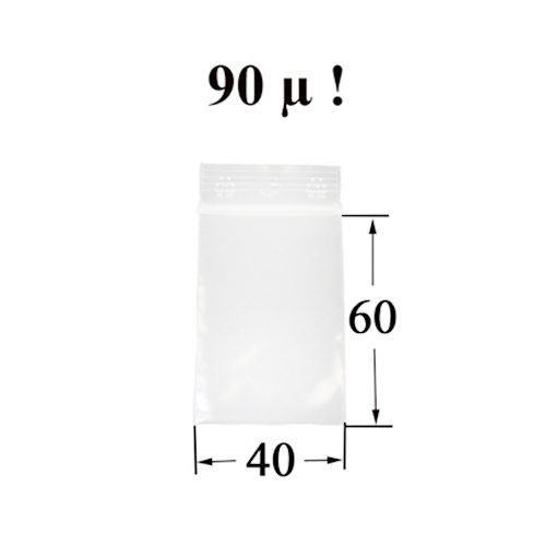 Poly Bag 40 X 60 mm, 90 µ, VE 100