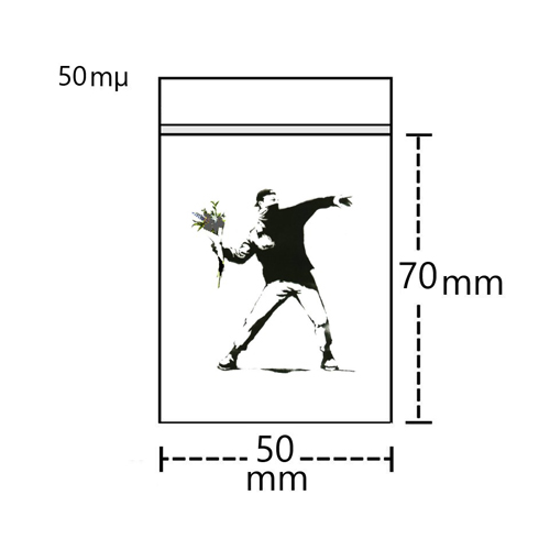 [TTMBW] Poly Bag 5 X 7 Cm, Flower Thrower Motif, Pack Of 100