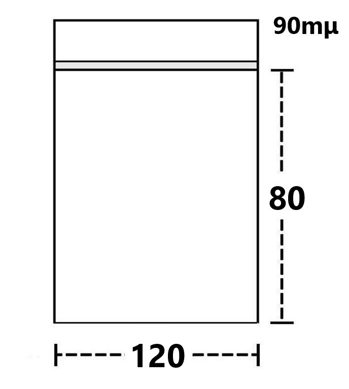 Poly Bag 80 X 120 mm, 90 µ, VE 100