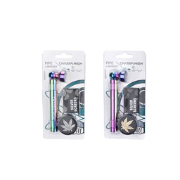 [MP31] RAINBOW Glas Pfeife & GRINDER, 1 Stück