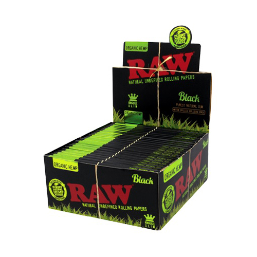 [ZI51BLOR] RAW Schwarz KS Organic Hemp Slim Papers VE50